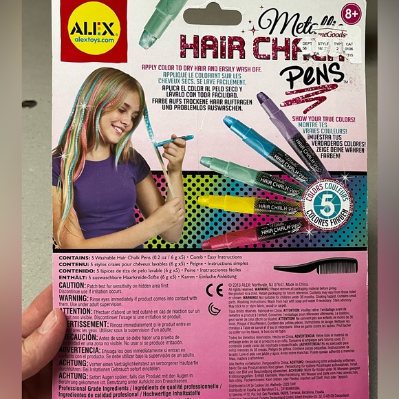 NWT HAIR CHALK PENS AND CHARM BRACELET - Picture 3 of 9